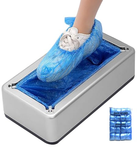 Yeazbomz Copriscarpe automatico con 100 copriscarpe usa e getta, antiscivolo, per casa, ufficio, fabbrica, ospedale
