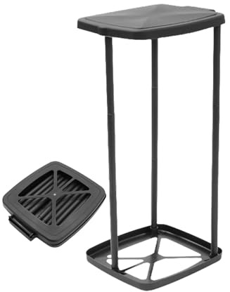 Trash Bag Holder - Bin Bag Stand Metal | Garbage Bag Holder | Trash Storage Rack | Telescopic Garbage Holders, Waste Storage Frame With Lid For Living Room, Yard, Lawn, Camping