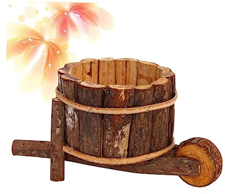 Milisten Pot De Fleurs Plante Pot Décorative Brouette Jardinière Fleur Artificielle Ornementale