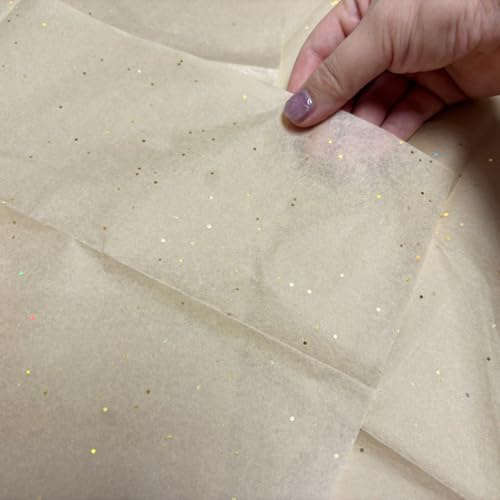 Glitter Tissue Paper Brown for Wrapping 50 x 70 cm Glitter Paper Tissue Paper Sheets for Bouquet Gift Wrapping Paper Birthday Gift Wrapping Craft Accessories 10 Sheets