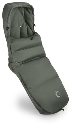 Bugaboo Saco de Silla Thermolite Performance para Carrito, Saco de Dormir para Bebés con Relleno Extraíble, Protector Anti-suciedad, Cremalleras Impermeables y Cubrepiés - Forest Green