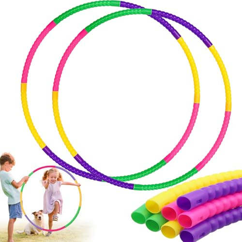2 Set Pneumatici Hula Hoop Bambini, 8 Sezioni Pneumatici Hoola per Bambini, Circolo Di Ginnastica, Hula Hoop, Hoola Hoop per Sport All'aperto E Giochi Di Famiglia