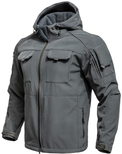 Genérico Chaqueta Esqui Hombre Ropa Caza Táctica de Aviador Invierno Anorak Invierno Camuflaje Chaqueta Camuflaje Cazadora Deportiva Hombre Gris M
