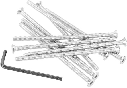 PATIKIL #10-32 X 4 Viti A Testa Piatta Con Innesto A Brugola, 10Pz Viti A Testa Svasata Per Macchine Acciaio Inossidabile 304 (18-8) Bulloni Con Innesto UNF Per Macchinari Industriali