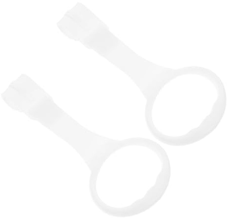 BAZEITFLOW Anelli da Tirare per Lettino Infantile 2pezzi in Pp Bianco Design Staccabile e Facile Installazione per Uso in Viaggio e Recinto Gioco