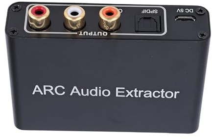 Tangxi Adaptador ARC de Interfaz Multimedia HD, Convertidor de Sonido Estéreo Analógico Coaxial TOSLINK SPDIF óptico Digital de 3,5 Mm, con Reducción de Ruido, para Amplificadores de