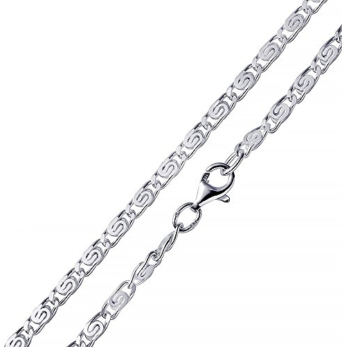 Materia S-Panzerkette Silber 925 Damen Kette 1,8mm 45 cm K44-45cm