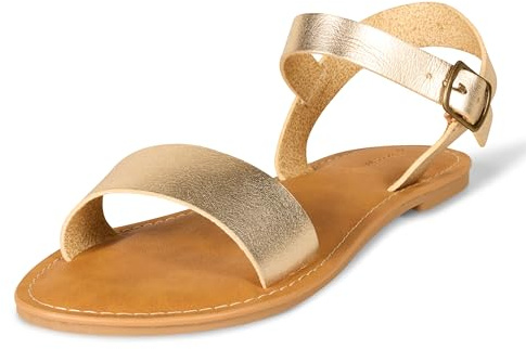Amazon Essentials Women's Two Strap Buckle Sandal