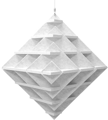 platino24 „CUBO“ 3D-Akustik-Objekt Würfel für optimale Raumakustik I Schallabsorber für Decke in innovativem Design I Größe: 58 cm I Recyclebares & anhaltendes Absorber-Element