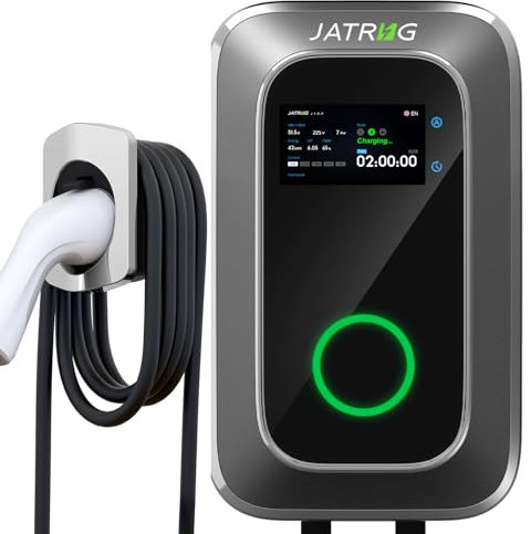 JATRHG S1 Ladestation für Elektrofahrzeug, 7 kW, 8 m, 32 A, einphasig, IP66, Ladestation Typ 2, IEC 62196-2 – Schnellladegerät EV Wallbox