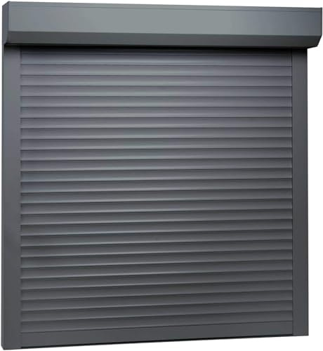 Thermal Blackout - Trimmbart isolerat UV-skydd Barnsäkert Enkelt att passa Hemmakontor Fönsterjalusier,Rulljalusi Aluminium 100x100 cm Antracit