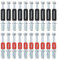 ECSiNG 200 Stück Schraubdübel Möbelverbinder Schlossverschluss Schraube 6 mm Gewinde 100 Stück rot 39 mm 100 Stück schwarz 45 mm für Kleiderschrank, Schrank, Schublade, Kommode
