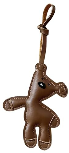Fuerxy Brown Bear Bag Charm, Cute Bear Charm for Purse Handbags Bag Accessories Car Charms PU Teddy Bears Key Charms