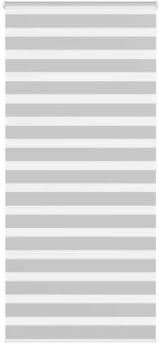 vidaXL Zebrarollo Hellgrau 115x200 cm Stoffbreite 110,9 cm Polyester, Zebra-Rollo, Doppelrollo, Zebra-Jalousie für Fenster, Doppelrollo, Zebra-Rollo