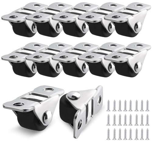 12 ruedas para muebles pequeñas, de 1,2 cm, ruedas fijas con placa de acero, ruedas para muebles, sin rastros, ruedas de goma silenciosas para cajas de herramientas, muebles, mesa, gabinete