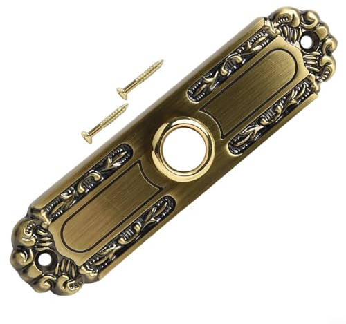 5Inch Heavy Duty Doorbell Push Button,For Home Entrance Heavy Duty Doorbell Door Bell Button,Antique Brass Bronze Built-in LED Light Home decoration hardwares