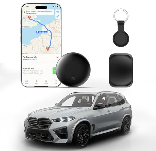 GPS Tracker for Vehicles, Works with Android & iOS Apple Find My, No Monthly Fee or Subscription, Hidden Magnetic Car Tracking Device, Mini Smart Tags Finder for Motorcycles, Keys, Suitcases, Luggage
