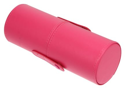 BUGUUYO Boîte à Pinceaux de Maquillage Seau de Rangement Cosmétique en PU Portable Couvercle Anti-poussière Capacité Suffisante pour Usage Maison et Voyage