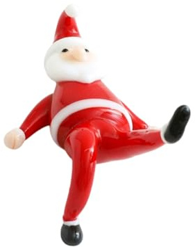 YROHGKPN Décorations de Noël en verre, yoga, Père Noël, figurines, décorations de table pour Noël, vacances, fête, décoration de la maison, décorations de fête de Noël