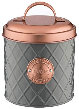 Typhoon Henrik Grey Lid Coffee Storage Canister with Copper Lid, 12 cm