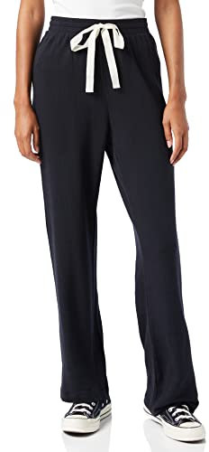 Amazon Essentials Damen Leichte Lounge-Pyjamahose aus Terry-Frottee, Schwarz, L