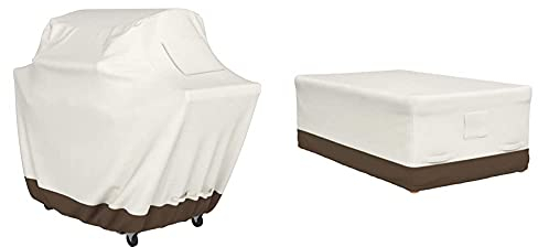 Amazon Basics Abdeckung für Esstisch, 180 cm & Grillabdeckung, Gurte mit Click-Verschluss, Gr. M