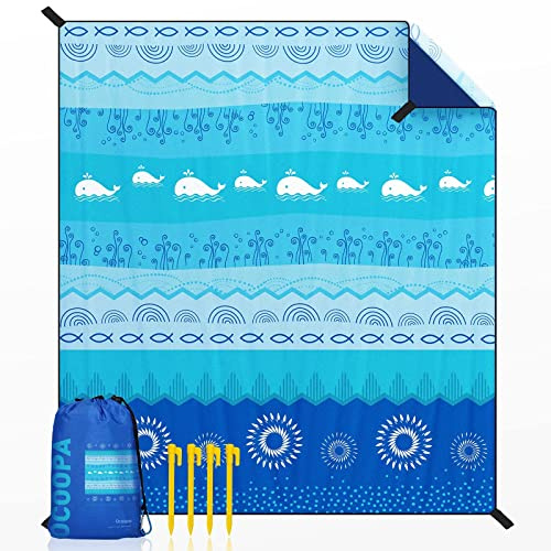 OCOOPA Couverture de Plage 210 x 200cm Grande, imperméable, Anti Sable, Couverture de Pique-Nique, pour Le Voyage, Le Camping, Les Vacances, etc.