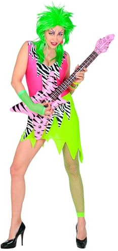 W WIDMANN MILANO Party Fashion - Kostüm 80er Jahre Outfit, Kleid, Rockstar, Faschingskostüme