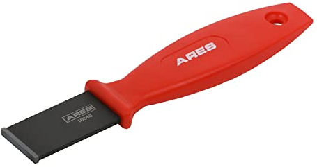 ARES 10040 – Tungsten Carbide Scraper – 1-1/4-Inch-Wide Blade – Tungsten Carbide Blade Tip with Abrasive Finish – Removes Residue from Steel, Aluminum, and More