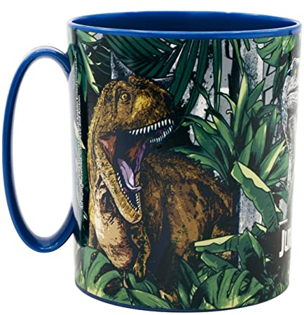 Theonoi Réutilisable – Tasse en plastique 350 ml Avengers Tasse en plastique sans BPA – Passe au micro-ondes – Cadeau garçon (Jurassic)