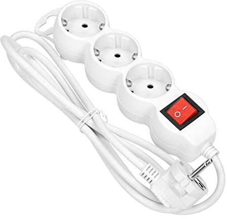 3-Fach Steckdosenleiste ORAE13146(GS)/W/5m Kabel weiß mit Schalter