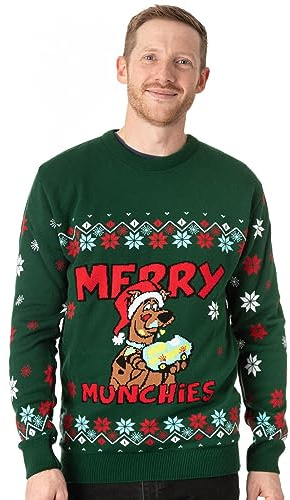 Scooby-Doo! Adultes Chariot Millers Merry Munchies Green tricoted Pull