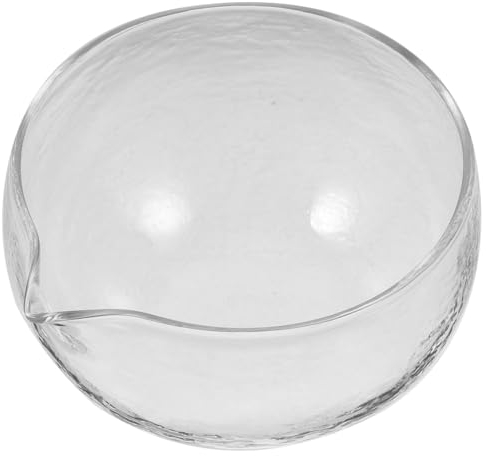 Alipis Bol Matcha en Verre Texturé: Tasse à Thé Multifonctionnelle avec Bec Verseur Tasse Deau Pratique Service à Thé Transparent Fourniture de Maison de Thé