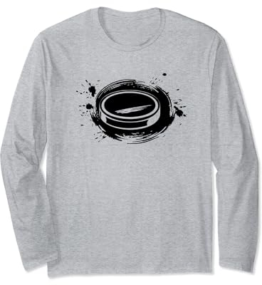Eishockey Puck Skizze Eissport Langarmshirt