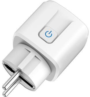 1 Pack Smart WLAN Steckdose, Alexa Steckdose mit Strommessung 16A, Smart Steckdose, 2,4GHz Smart Home WiFi Steckdose, Fernsteuerung, Sprachsteuerung, Funktioniert mit Alexa, Google Home, Smart Life