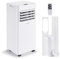 VonHaus Air Conditioning Unit 5000 BTU – Portable Air Conditioner, Dehumidifier Mode, Air Con, Window Venting Kit, Remote Control, 4 Modes, 2 Speeds, 24hr Timer, LED Display, x4 Wheels, Carry Handles