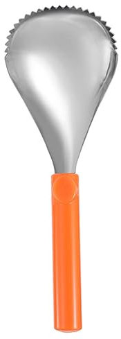 Kichvoe Cucchiaio Scavino per Torsoli Acciaio Inossidabile Strumento per Rimuovere e Design Ergonomico e Resistente per Cucina e Intaglio e Zucche