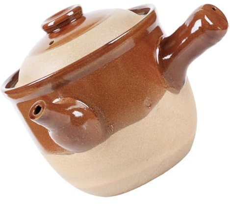TOYANDONA Casserole à Médecine Chinoise en Argile de Poterie 1,5l Isolation Thermique et Protection Anti-chaleur pour Cuisson Traditionnelle sur Cuisinière