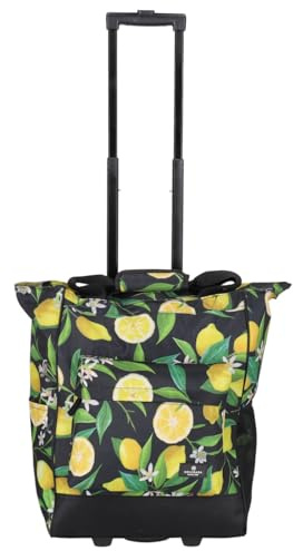 KENORADA Einkaufstrolley ER04 Daily Shopping Trolley 35l | praktischer Einkaufstrolley | mit Gummirollen (Zitrone)