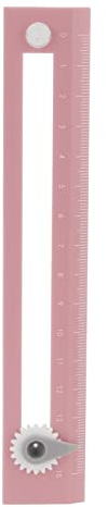 Xiuganpo Kompasslinjal för Studenter, Mycket Noggrant Ritverktyg, två i Ett Kompass och Rak, 17x3x0,6 Cm, Lätt Att Bära (Rosa)
