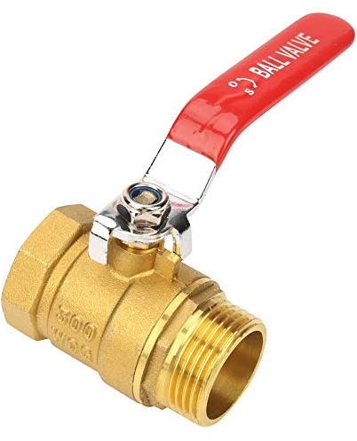 Akozon Válvula de Bola Latón Tubo Macho y Hembra Rosca 1BSP DN25