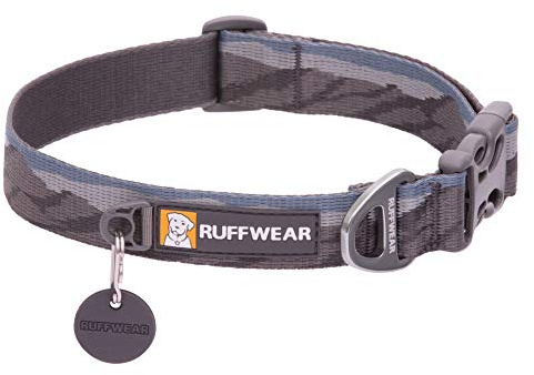 RUFFWEAR Flat Out Collar, Klassisches Hundehalsband für Große bis Sehr Große Hunderassen, Einstellbare Passform, Größe L (51-66 cm), Rocky Mountains
