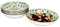 Ritzenhoff & Breker 4er Set Lime Rio Schalen flach I Ø 14 cm I Grünes Dekor I Schälchen für Antipasti, Dips, Chips & Co I Dessert-Bowl