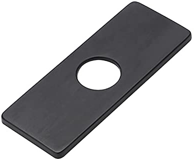 Copertura per foro lavello in acciaio inossidabile da 4 pollici, piastra per rubinetto da cucina, copertura per foro lavello da bagno, colore nero, 1 unità