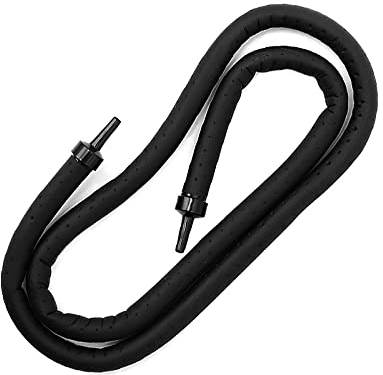 TopHomer Tube à bulles pour aquarium - Aérateur mural flexible en caoutchouc et plastique - 120 cm - Double tête