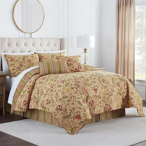 Waverly Imperial Dress Tagesdecken-Set, weich, für alle Jahreszeiten, wendbar, 3-teilig, Doppelbett, antik, Bettumrandung