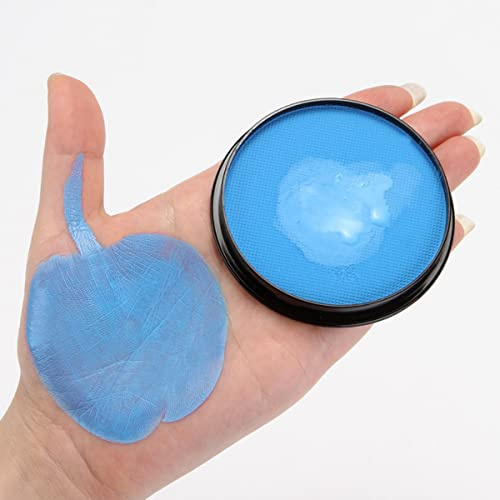 KARLOR Trucco Viso 30g Blu Aqua Trucco Viso Body Paint Face Paint Professionale a Base d'Acqua per Adulti Halloween Carnevale Mardi Gras Cosplay (Blu)