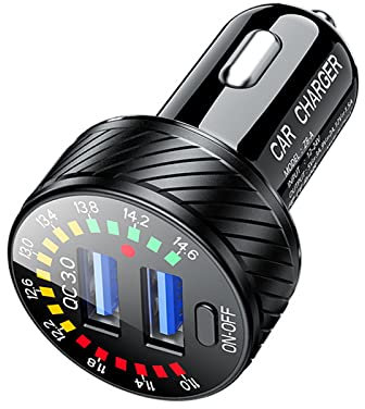 Universal USB-billaddare dubbel QC3.0 snabb snabbladdare port 36 W auto cargador carro-tändare adapter