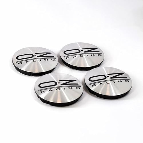 BRALEM 4 Stück Auto Nabendeckel Radmittenkappen für OZ Racing Emblema M582 55mm, Nabenkappen Radnabenkappen Staubschutzabdeckung Radnabenabdeckung Wasserdicht Zubehör