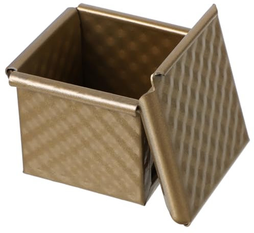 Garneck Moule À Pain Carré Antiadhésif Avec Couvercle 8X6.3 Cm Motif Ondulé En Alliage D'Aluminium Pour Boulangerie Maison